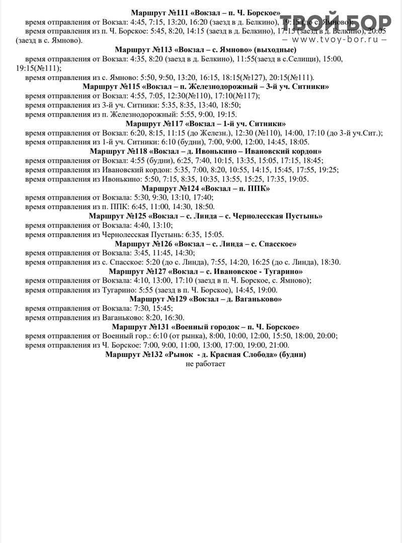 Расписание автобусов компании Транс-НН на новогодние праздники — новости  города Бор