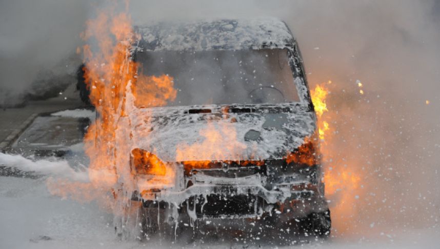 Неисправная «Газель» горела на Бору 14 сентября