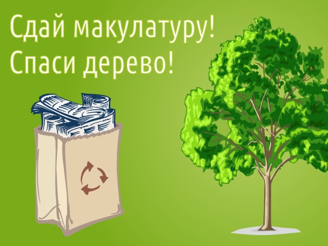 Сдай макулатуру - спаси дерево!
