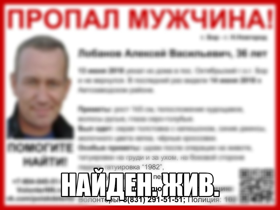 Алексея Лобанова, пропавшего на Бору три недели назад, нашли