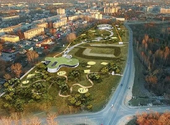 Фото проекта и видеорепортаж о строительстве нового парка на Бору