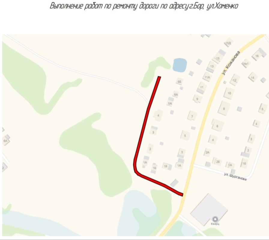 Дорога и тротуар на Бору станут ровнее за 3 миллиона рублей