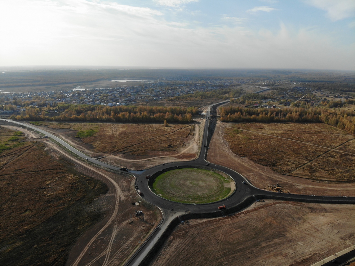 Заместитель губернатора Нижегородской области проверил ход выполнения работ на строительстве дорожной развязки в Неклюдово