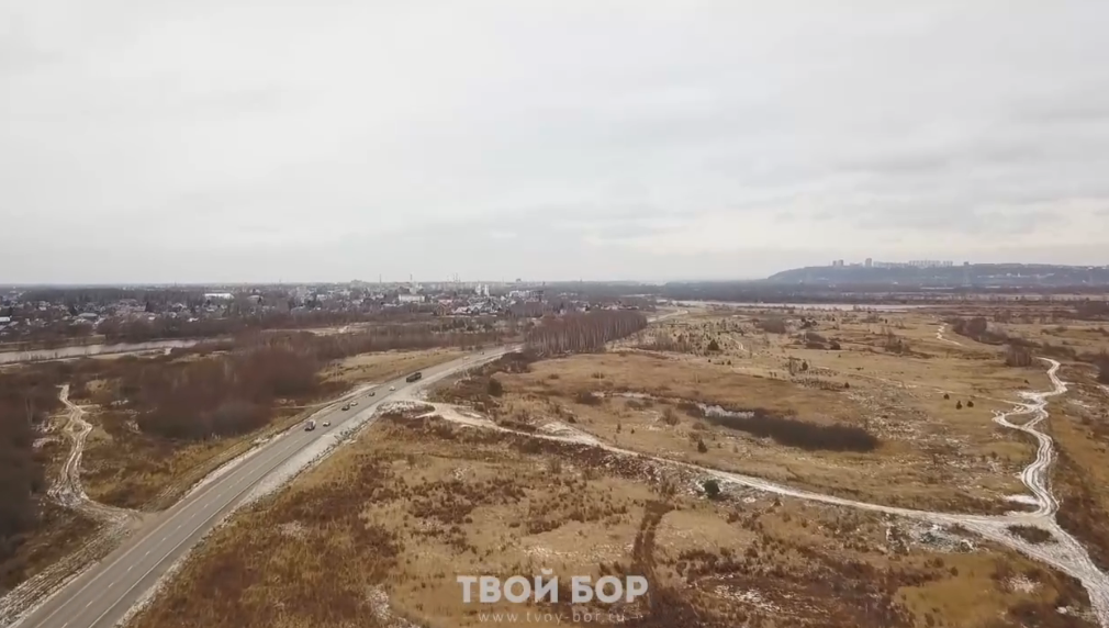 Пролёт над борской поймой