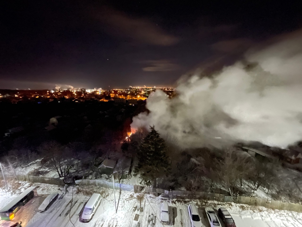 В пожаре на Бору погиб человек