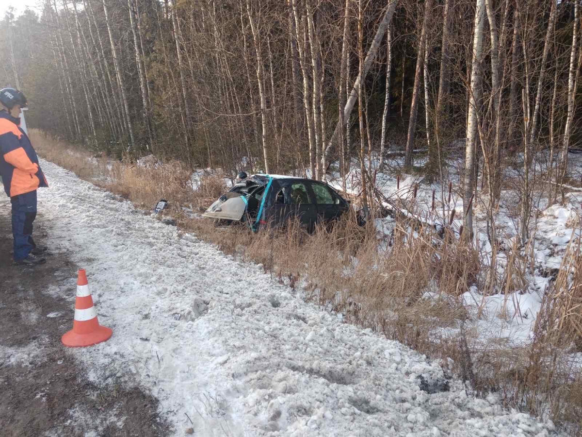 Борская автоледи "улетела" в кювет