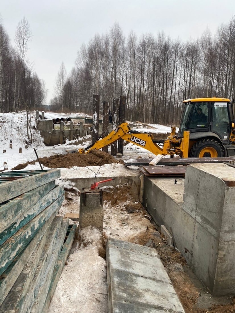 В Шерстнёво началось строительство моста