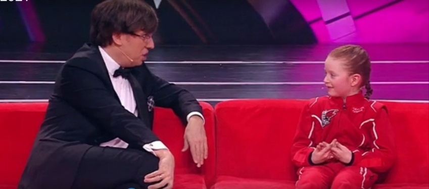 Девочка с Бора побывала на "Первом канале"