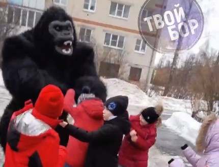 Кинг-Конг замечен в борском дворе