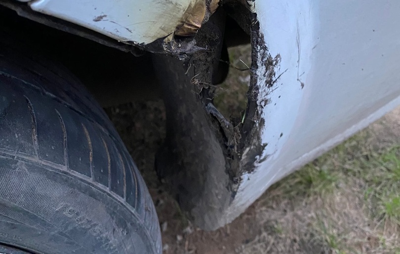 Хулиганы испортили машину в Октябрьском