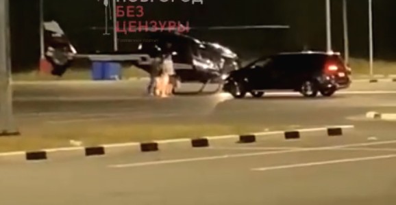 Вертолетная площадка в центре Бора