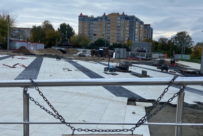 Благоустройство около канатки закончат к ноябрю