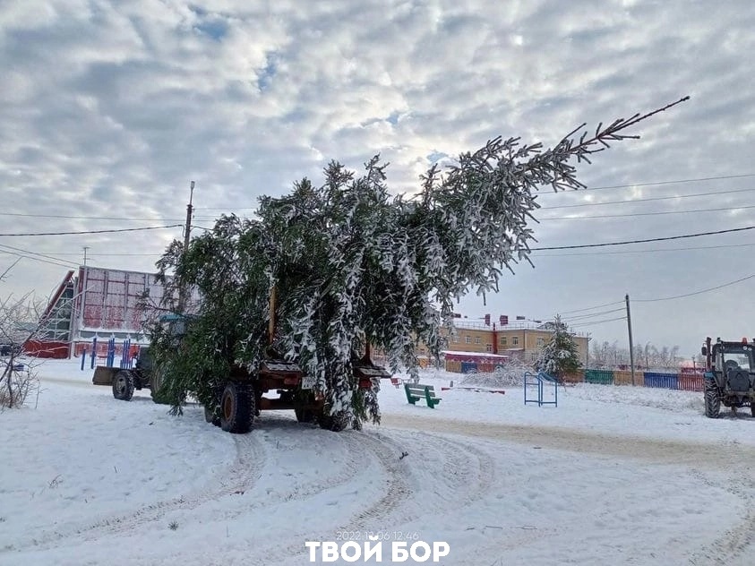 В Октябрьский завезли новогоднее настроение