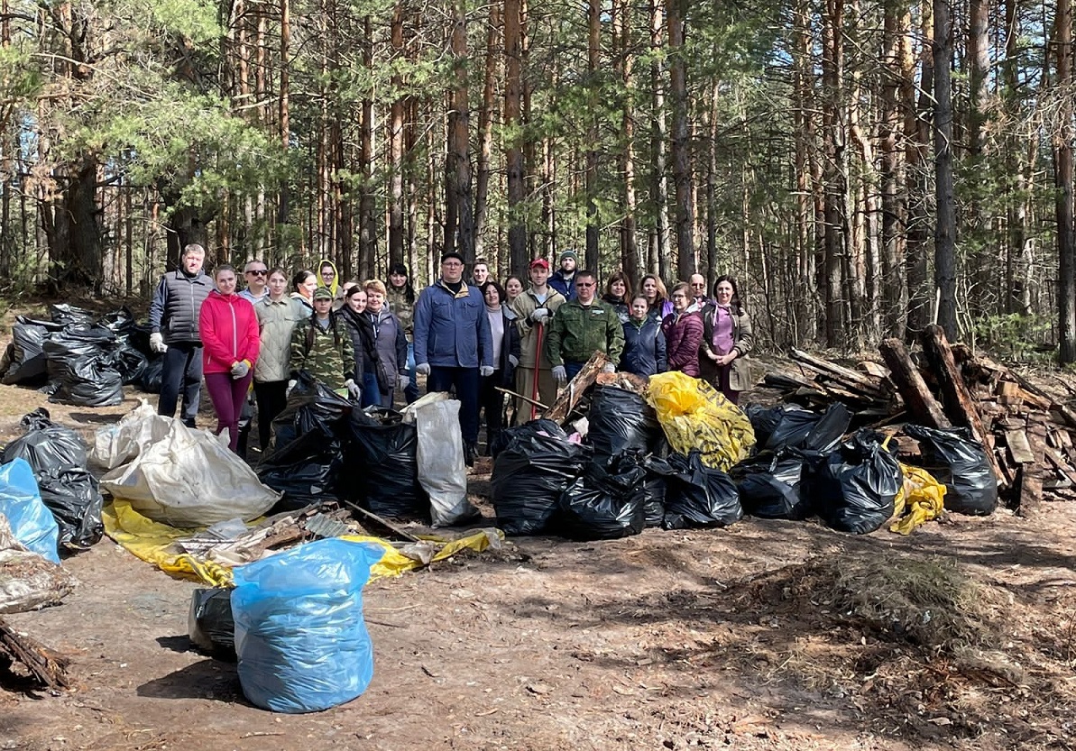 300 мешков мусора вывезли из борского леса