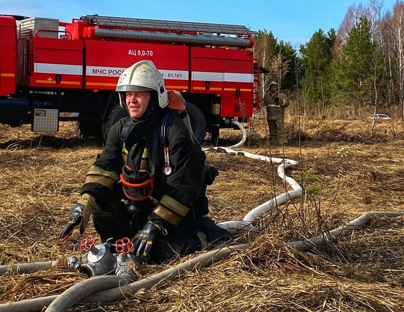 В деревне Коринка прошли учения спасателей