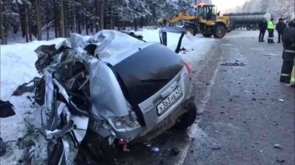 Момент смертельной аварии в Борском районе