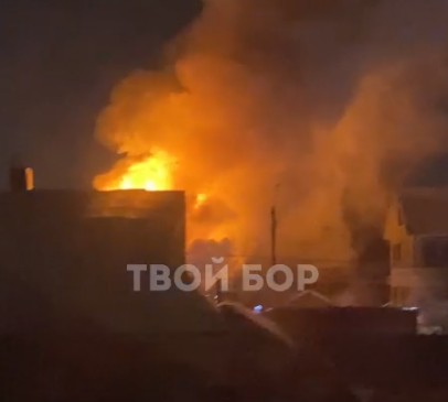 Пожар уничтожил дом на Бору