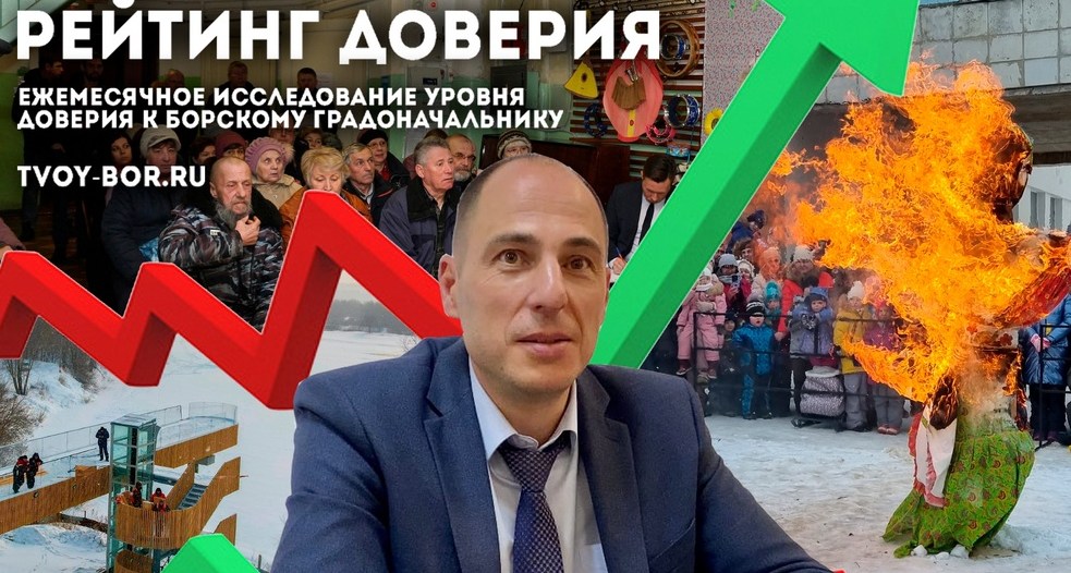 Рейтинг доверия к Борскому мэру. Февраль 2023