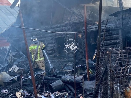 Серьезный пожар произошел на Бору