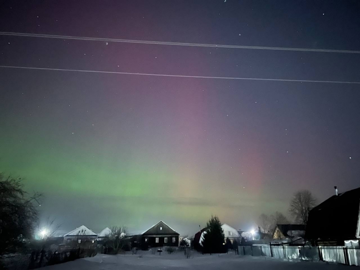 Борчане наблюдали "северное сияние"