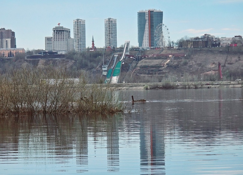 Уровень воды в Волге уменьшился