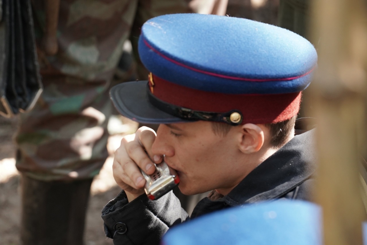 На Моховых прошла военно-историческая реконструкция, посвящённая окончанию Второй мировой войны