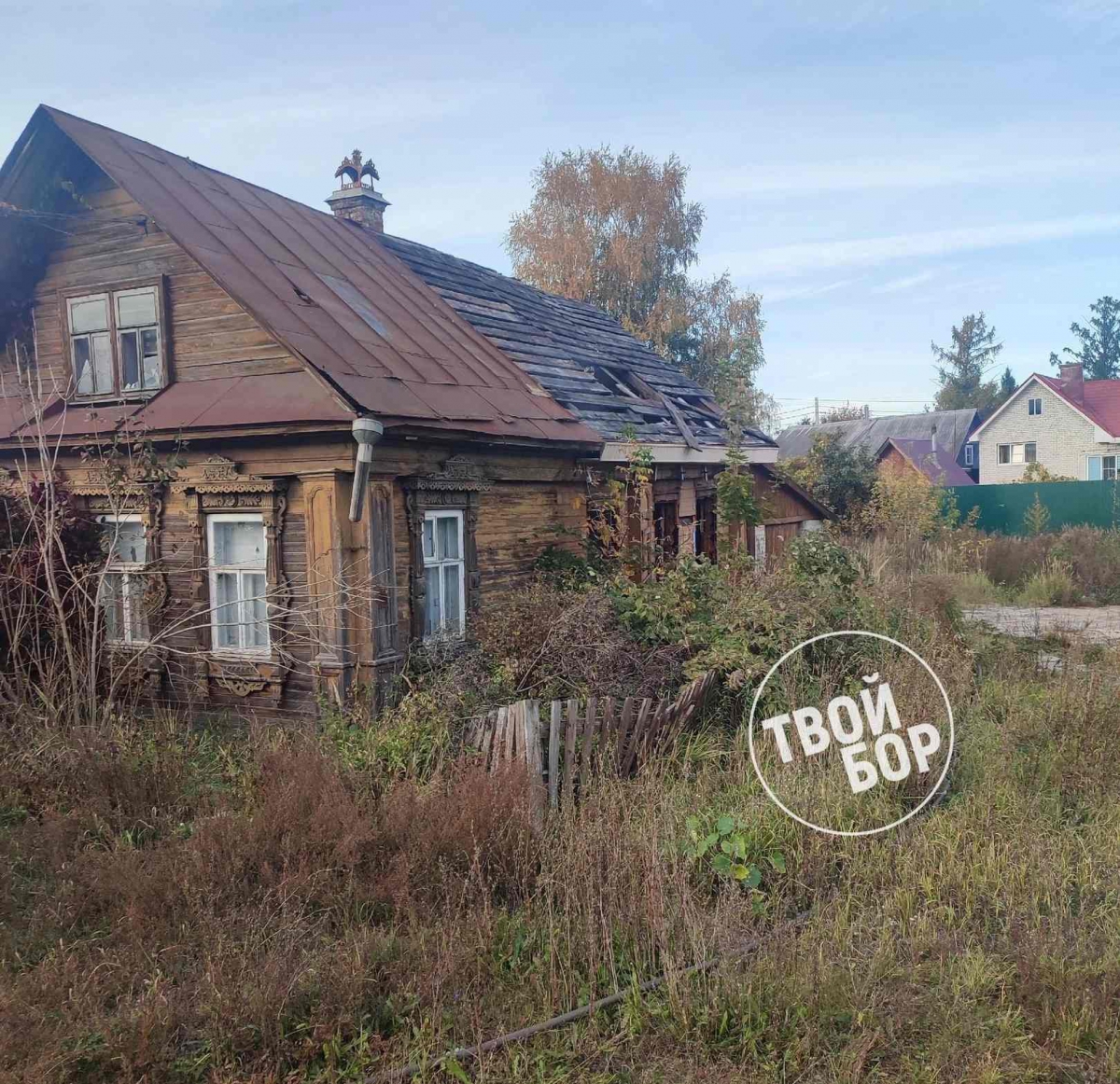 Возгорание произошло в центре города Бор