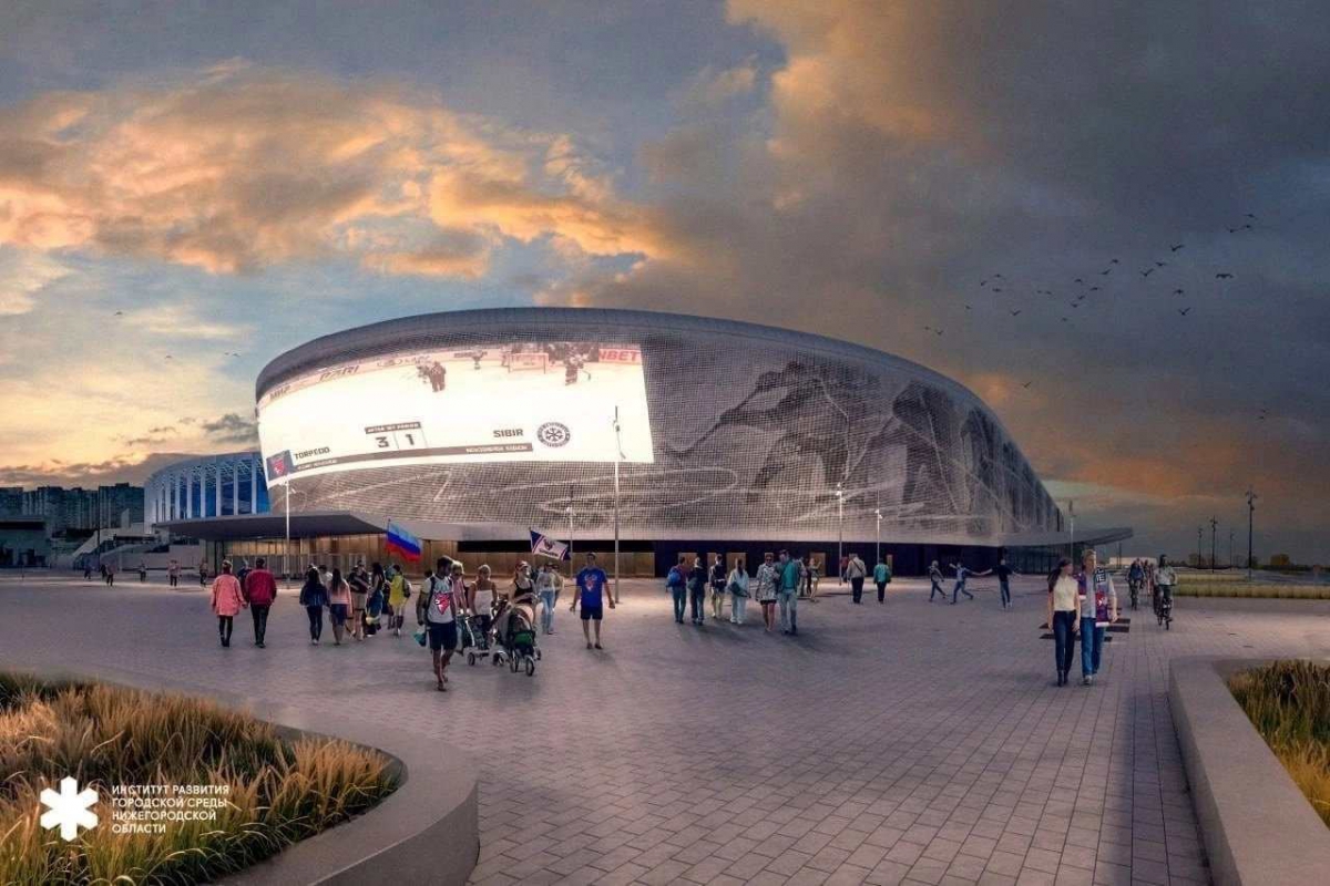 Вот так будет выглядеть фасад будущей Ледовой арены на Стрелке