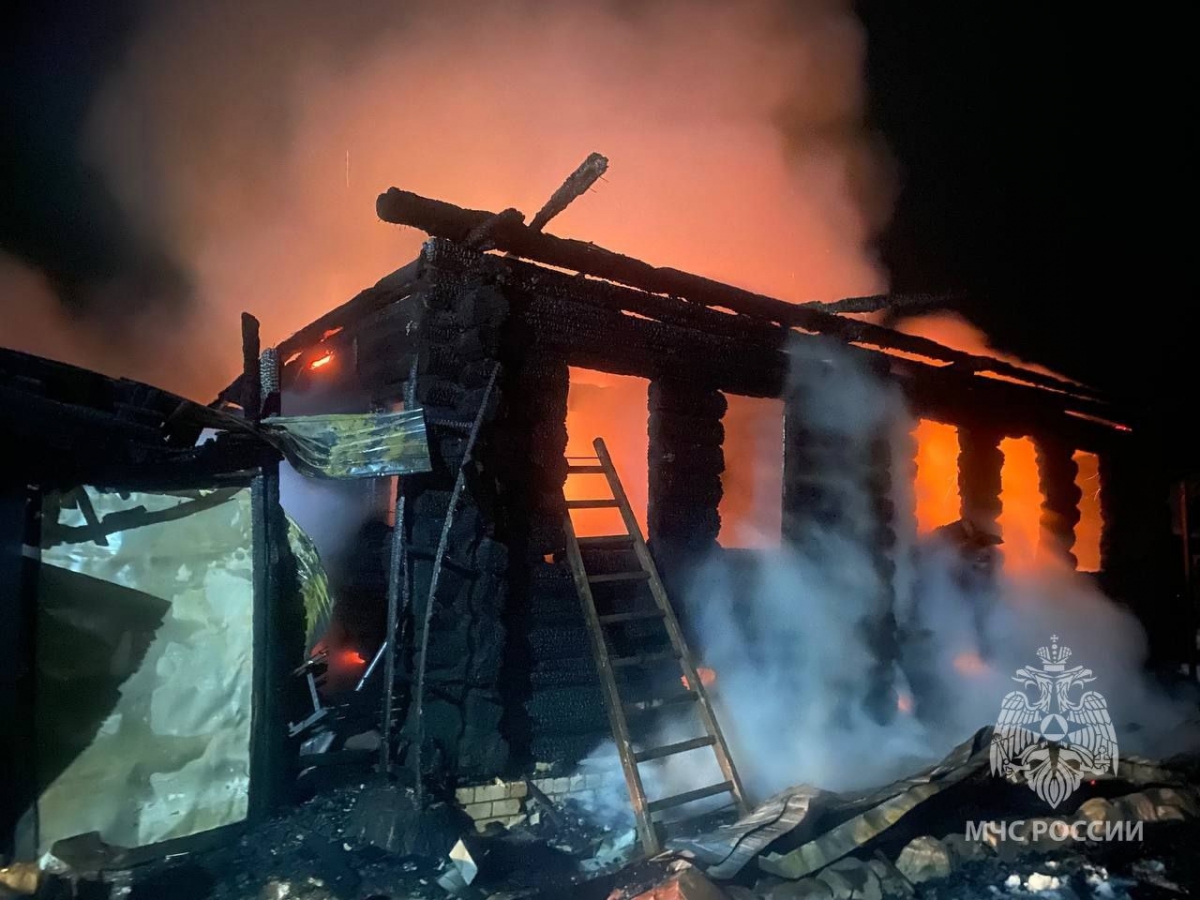 Женщина погибла на пожаре в деревне Попово Борского района