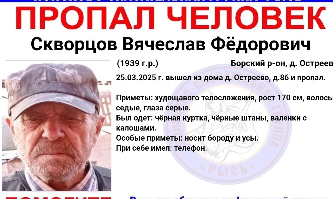 В деревне Остреево пропал 85-летний дедушка