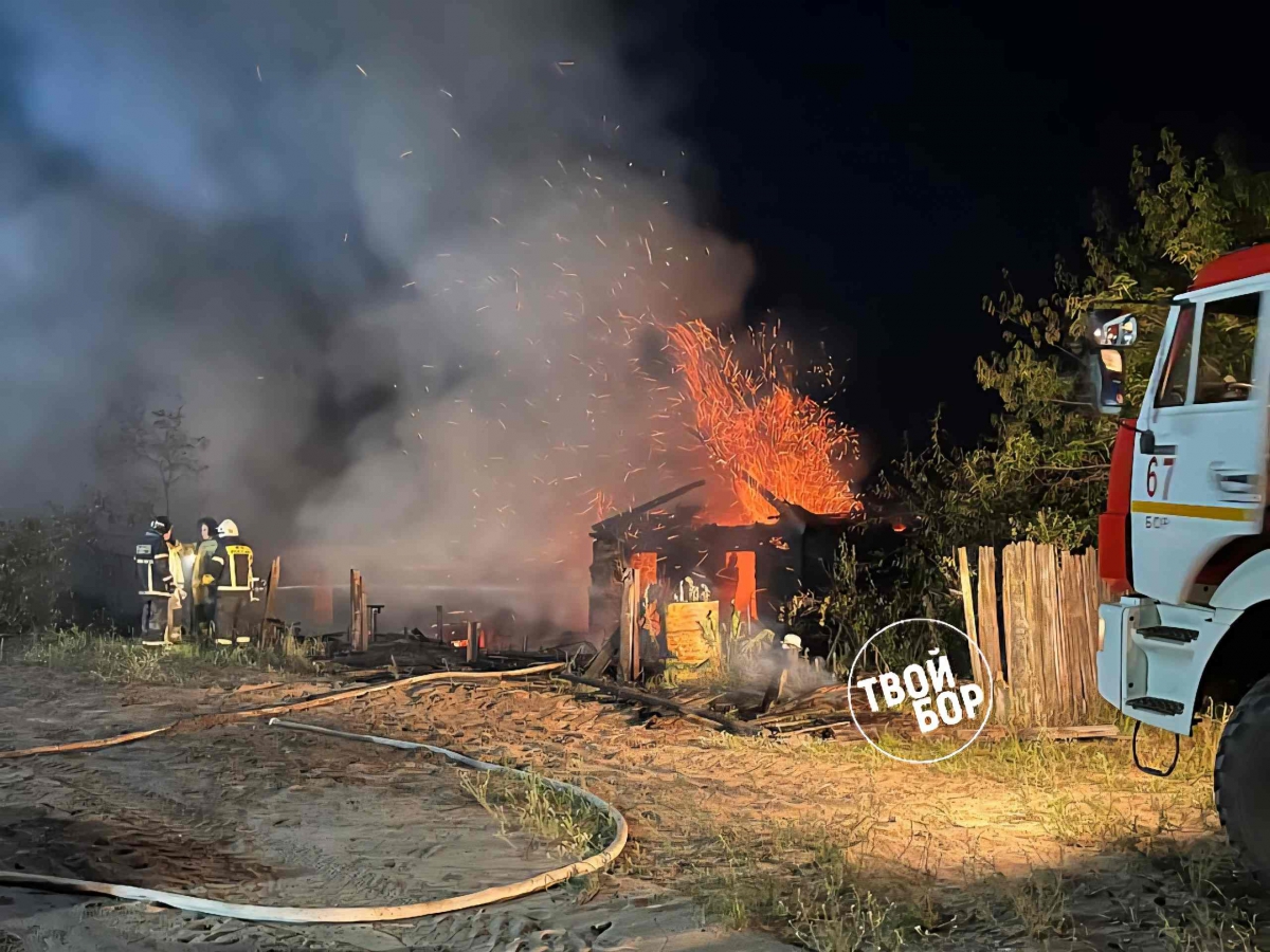 Ночью в посёлке ППК сгорел дом