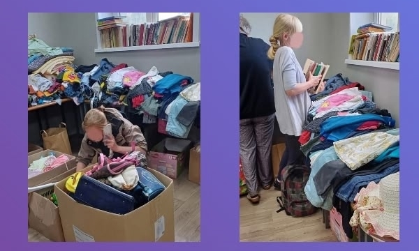 Благотворительная акция по раздаче вещей нуждающимся