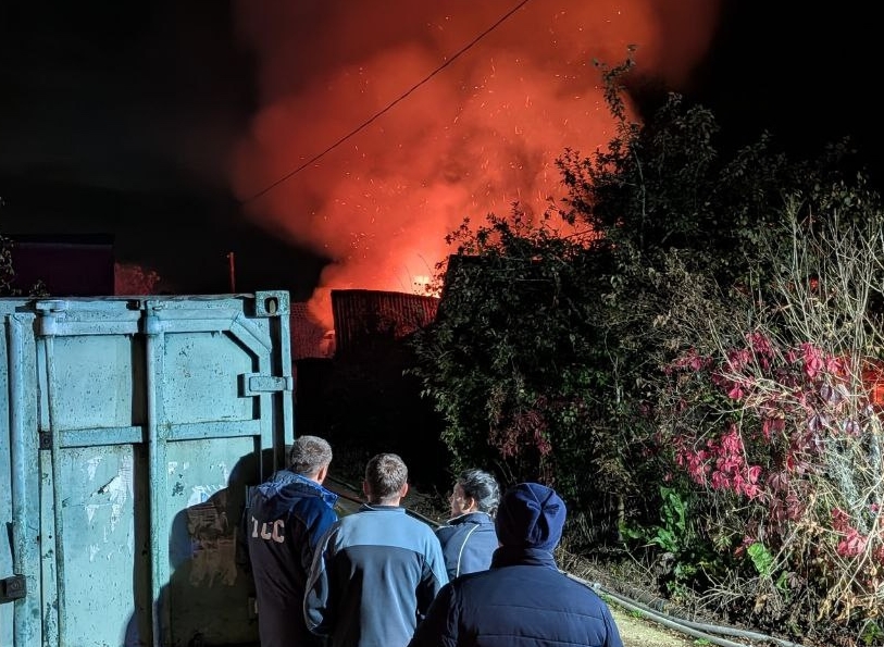 На Бору произошел пожар