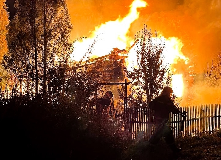 Страшный пожар в Першино