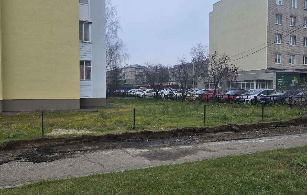 У многоэтажки рядом с канаткой началось благоустройство двора