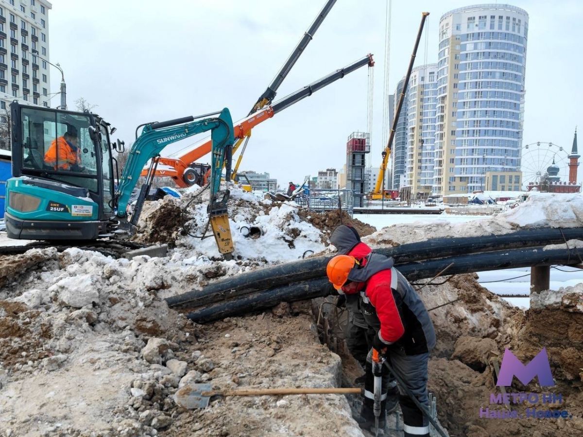 Недалеко от нижегородской станции канатной дороги началось строительство станции метро