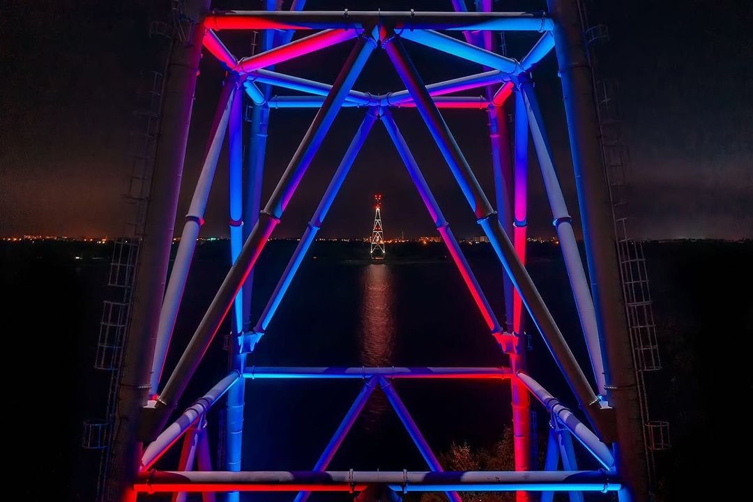 Канатная дорога «Нижний Новгород-Бор» получила вечернюю подсветку