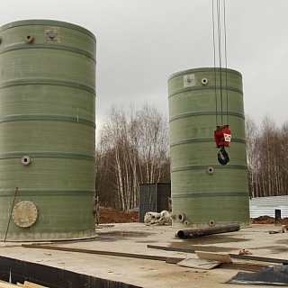 Вблизи д. Красная Слобода начался монтаж оборудования для новых очистных сооружений 1