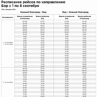 Осеннее расписание «Валдая» — с 1 по 8 сентября 1