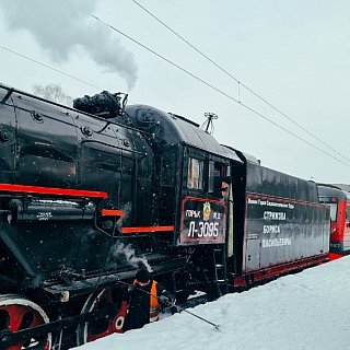 На Бор приезжал ретро-поезд с туристами 1