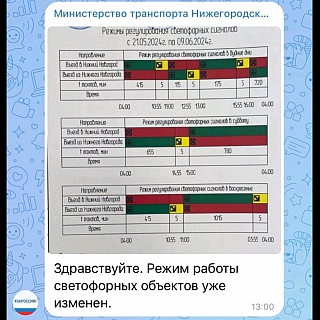 Новый режим работы реверсивного светофора 2