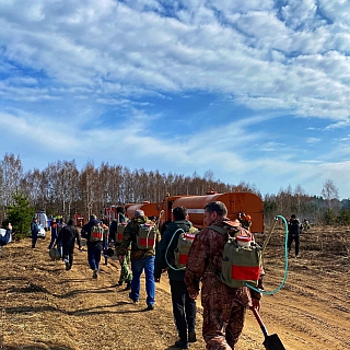 В деревне Коринка прошли учения спасателей 7