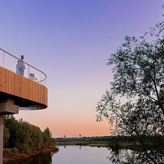 Новый пешеходный мост на Бору, рядом с канатной дорогой 2