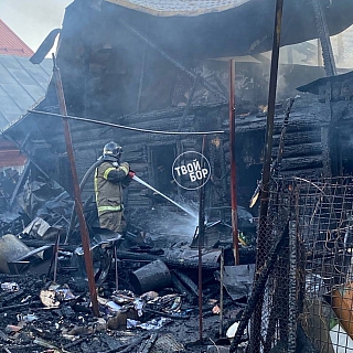 Серьезный пожар произошел на Бору 6