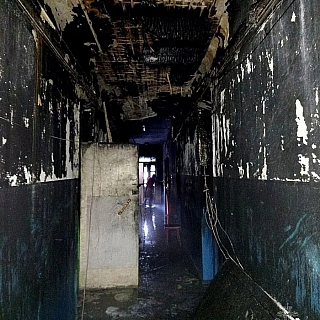 Подробности ночного пожара в Октябрьском 1