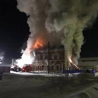 Пожар в борском селе 1