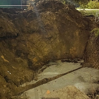 Место коммунальной аварии в посёлке Октябрьский 2