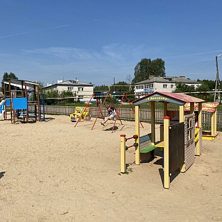 Детские площадки появились в селах Борского округа по программе поддержки местных инициатив 1