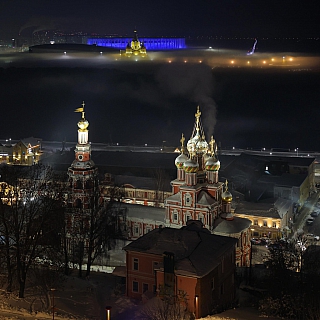 В эти морозные дни Волга и Ока в Нижнем Новгороде «парят» 1