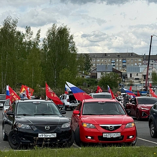 Автопробег в честь дня Победы прошел на Бору! 7